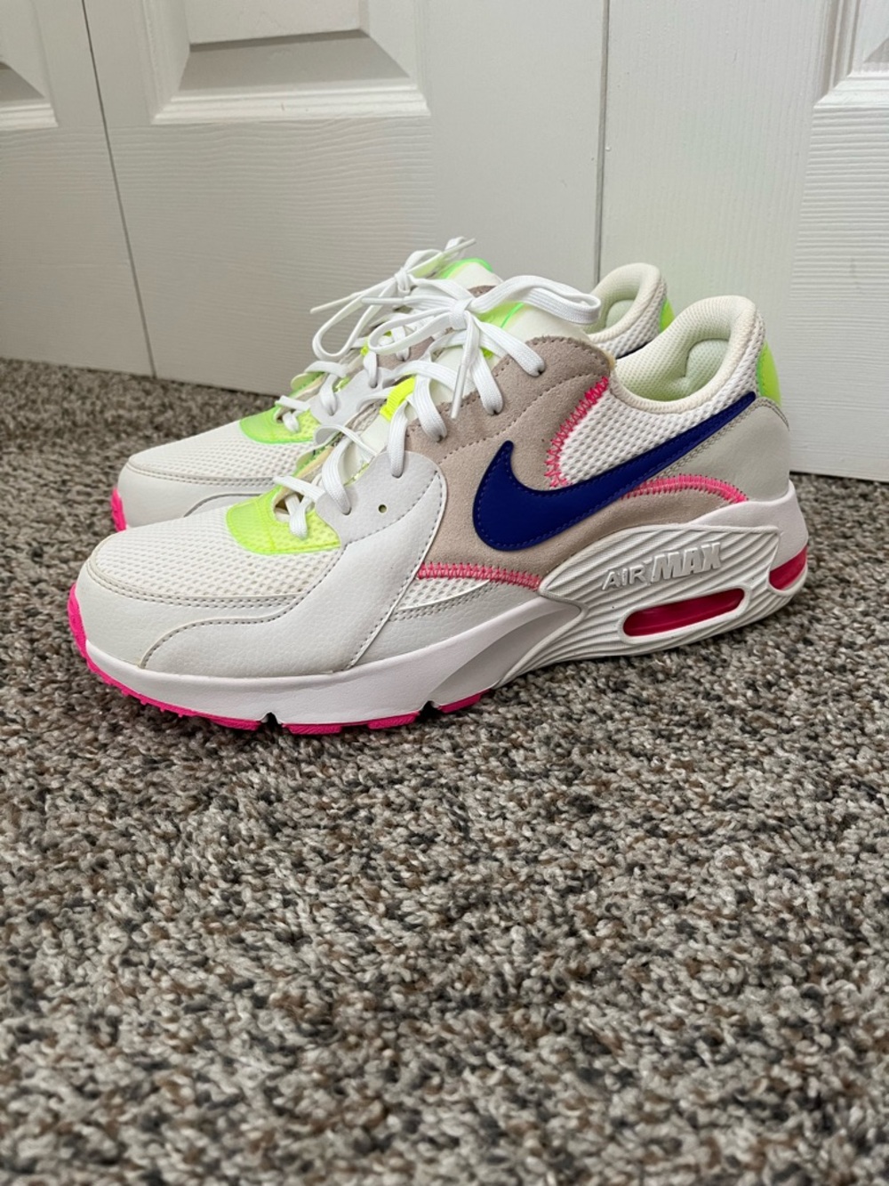 Women’s Nike Air Max Excee DD2955-100 White/Indigo/Pink Running Shoes Size 11